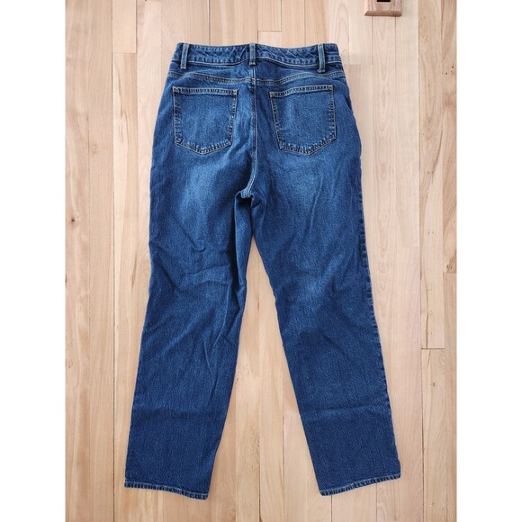 Talbots Sz 10 High Waist Relaxed Jean  32x30 Huron Dark Blue Wash Straight Leg - Picture 5 of 6